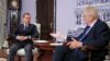 Дмитро Медведєв (ліворуч) та Мілош Земан під час зустрічі в резиденції «Горки», 22 листопада 2017 року
