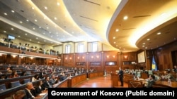 Kryeministri i Kosovës, Albin Kurti, në foltoren e Kuvendit - Fotografi nga arkivi.