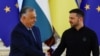 Унгарскиот премиер Виктор Орбан и украинскиот претседател Володимир Зеленски во Киев, 2 јули 2024 година