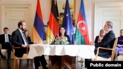 Germany - German Foreign Minister Annalena Baerbock hosts talks between her Armenian and Azerbaijani counterparts in Berlin, February 28, 2024.
