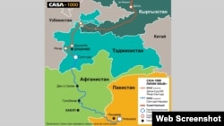 Карта проекта CASA-1000 из вебсайта www.casa-1000.org