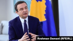 Kurti tokom intervjua za Radio Slobodna Evropa u Prištini 19. marta 2024.