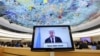 United Nations Secretary-General Antonio Guterres addresses the Human Rights Council at the United Nations in Geneva on February 27.