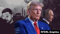 Президент США Дональд Трамп (в центре) заявил, что он может присоединиться к переговорам между Украиной и Россией, если они состоятся 15 мая. Пока что Зеленский — единственный лидер, пообещавший прибыть на переговоры в Стамбуле 