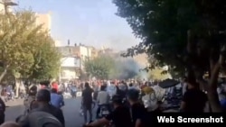 تصویری ویدیویی از اعتراضات در حوالی متروی خیابان سعدی تهران