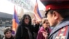 Акцію протесту перед резиденцією президента в Єревані, 26 листопада 2013 року