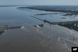 Зруйнована гребля Каховської ГЕС, 7 червня 2023 року