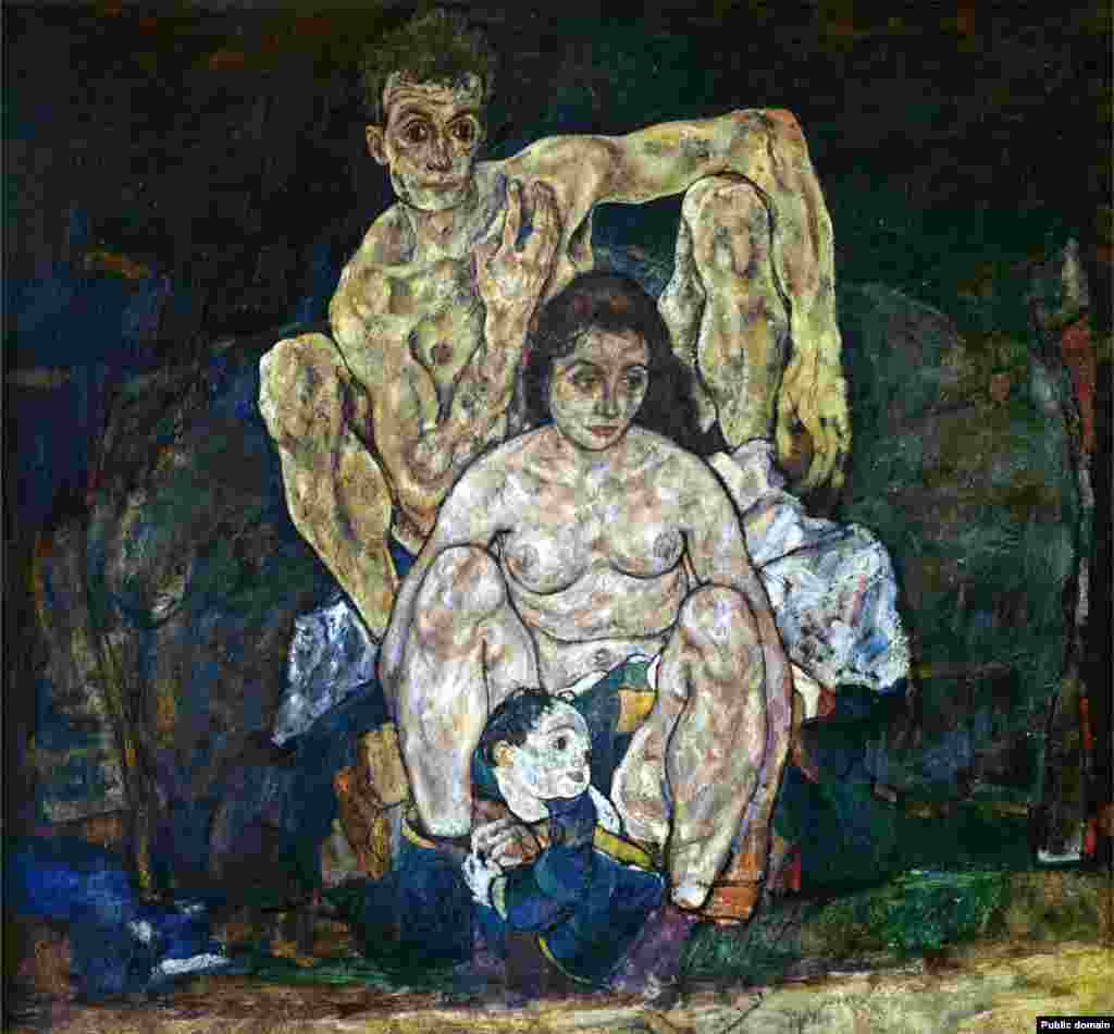 Costul uman teribil produs de această pandemie este imortalizat în pictura austriacului Egoon Schiele „Familia”. Tabloul, pictat în 1918, îl reprezintă pe Schiele privind-o cu mândrie pe soția sa, Edith, și un copil. În realitate, Edith s-a îmbolnăvit și a murit pe 28 octombrie 1918 din cauza gripei. Era însărcinată în șase luni. Trei zile mai târziu, Schiele însuși murea din pricina virusului. Avea 28 de ani.