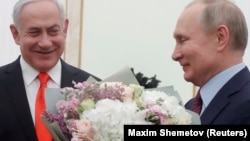 Премьер-министр Израиля Биньямин Нетаньяху и Владимир Путина на переговорах в Москве, 30 января 2020 года