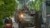 Tehnică militară americană, intrând în Moldova la punctul de trecere Sculeni, 3 mai 2016