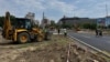 Lucrările de reparație la Planșeul Unirii din București au intrat în etapa a doua. Imagine din 20 iunie 2025.