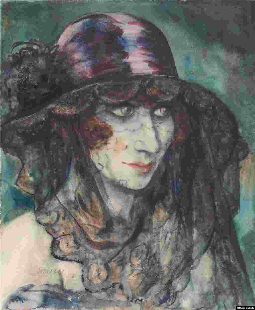 Otto Griebel (1895–1972) Femeie cu voal,1926