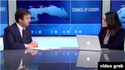 Gianluca Esposito, directorul-executiv GRECO la un interviu cu Iolanda Bădiliță, la Strasbourg