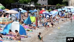 Rijekai strand 2020. július 10-én.