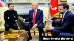Владимир Зеленский, Дональд Трамп и Джей Ди Вэнс, 28 февраля 2025 г.