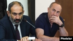 Armenia -- Prime Minister Nikol Pashinian and formen President Robert Kocharian. 