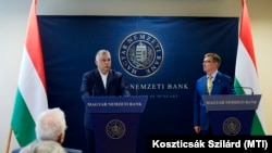 Orbán Viktor és Matolcsy György megtekintette az ország fizikai aranykészletét, majd beszédet tartott 2021. július 6-án