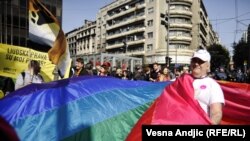 Sa prošlogodišnje Parade ponosa u Beogradu, oktobar 2010.