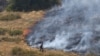 Armenia - A wildfire in the Khosrov Forest Reserve, 14Aug2017.
