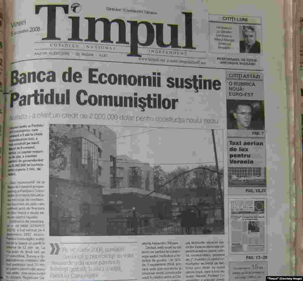 "Timpul", 5 decembrie 2008