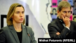 Federica Mogherini dhe Johnnes Hahn. Foto nga arkivi 