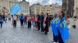 Акция памяти жертв депортации крымскотатарского народа. Прага, Чехия, 18 мая 2025 года