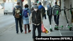 Pe o stradă la Sofia, 20 martie 2020