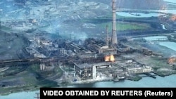 Мариуполь шаарындагы "Азовсталь" заводу.