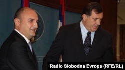 Aleksandar Džombić i Milorad Dodik, 23. novembar 2010. Foto: Erduan Katana