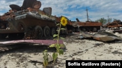 Tehnică militară distrusă în regiunea ucraineană Harkov, 17 iulie 2022