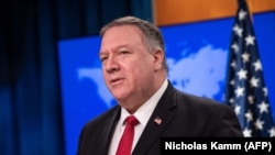U.S. Secretary of State Mike Pompeo delivers remarks on the 2019 Country Reports on Human Rights Practices at the State Department in Washington, March 11, 2020