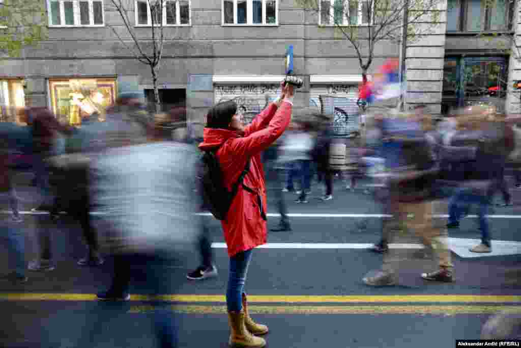 Proteste antiguvernamentale la Belgrad, Serbia, 6 aprilie 2019 