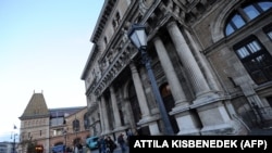 A budapesti Corvinus egyetem központi épülete 2012. október 31-én