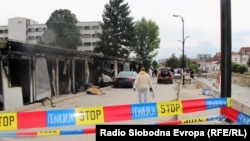 Модуларната болница во Тетово која ја зафати пожар во кој загинаа 14 лица.