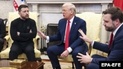 Ukrayna prezidenti Volodimir Zelenski, ABŞ prezidenti Donald Tramp və ABŞ vitse-prezidenti Ceyms Devid Vens fevralın 28-də Ağ evdə üz-üzə.