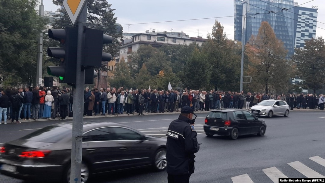 Protest ispred OHR-a, Sarajevo, 17. oktobar 2024.