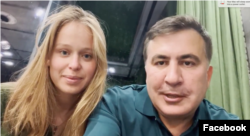 Miheil Szaakasvili és új felesége, Jelizaveta Jasko 2021. október 1-jén