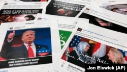 Unele din postările pe Facebook și Instagram, care par să fi făcut parte din campania Rusiei de a influența alegerile prezidențiale americane din 2016.