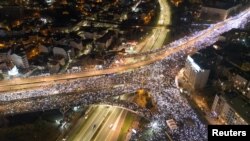 Акцыя пратэсту студэнтаў у Бялградзе, 27 студзеня 2025