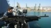 Distrugătorul american „USS Truxtun” în portul Varna, la exerciții comune cu Bulgaria și România, martie 2014