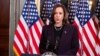 Vicepreședintele SUA, Kamala Harris, la conferința de presă de după întâlnirea cu premierul israelian Beniamin Netanyahu. 25 iulie 2024.