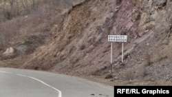 Armenia -- A road sign in Syunik province.