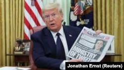 Președintele Donald Trump la Casa Albă unde a semnat un ordin executiv privind statutul rețelelor de socializare, Washington, 28 mai 2020.