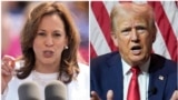 ABŞ-nyň wise-prezidenti Kamala Harris we ozalky prezidenti Donald Tramp 