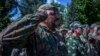 Традиційне виконання гімну на урочистому шикуванні на передовій з нагоди річниці створення батальйону