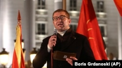 Kreu i partisë maqedonase në opozitë, VMRO-DPMNE, Hristijan Mickoski.