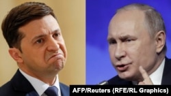 Volodimir Zelenski și Vladimir Putin
