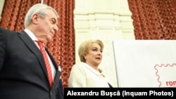 Viorica Dăncilă și Călin Popescu Tăriceanu pe vremea când Coaliția PSD-ALDE mergea ca unsă