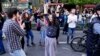 Armenia -- Armenians celebrate the resignation of Prime Minister Serzh Sarkisian, Yerevan, April 23, 2018. 