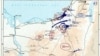Harta Peninsulei Sinai și primele incursiuni israeliene 5-6 iunie 1967